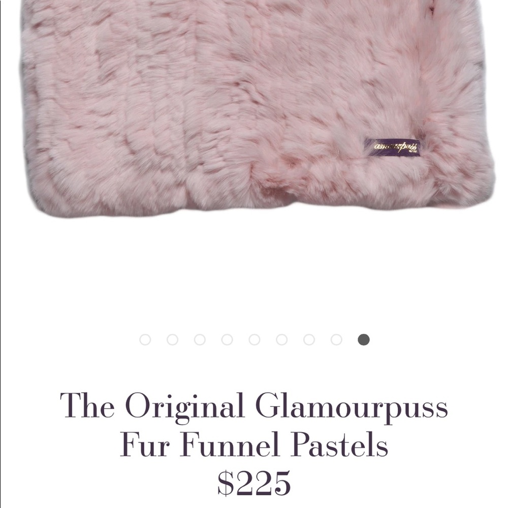 Glamourpuss 100% Rabbit Fur Funnel Scarf Potpourri Pink